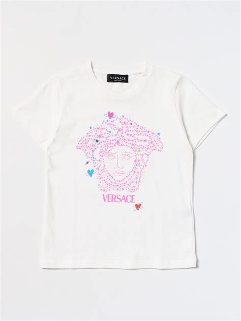 young versace girl t shirt white|Girls' Designer Collection .